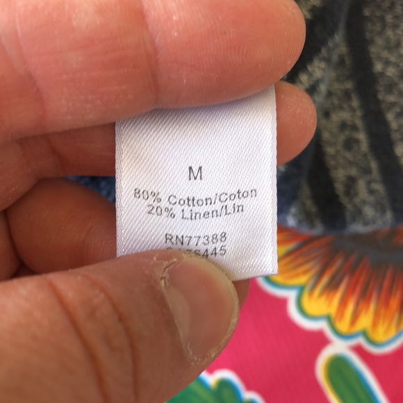 JCrew Striped Lightweight Cotton Linen Blend Crewneck Sweater Sz M - Picture 4 of 4